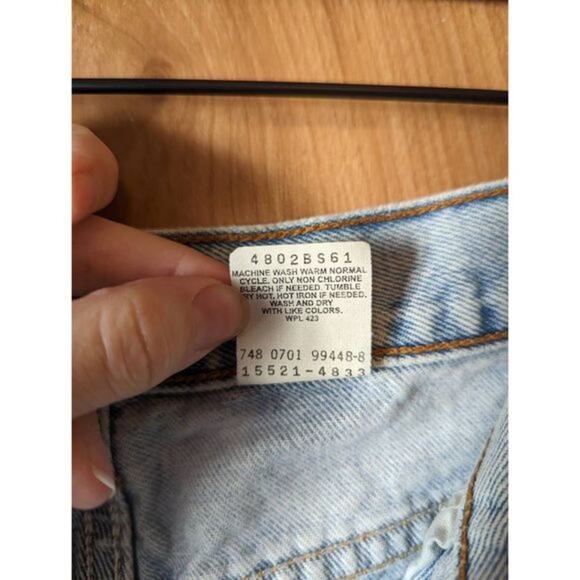 Levi's Jeans Vintage 512 Slim Fit Tapered Leg Rigid Denim Light Wash Misses 12L - Picture 11 of 11